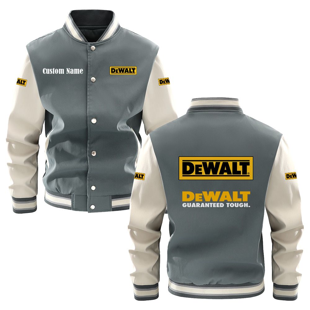 DeWalt Varsity Jacket, Baseball jacket, Letterman Jacket Customize Name, Multicolor
