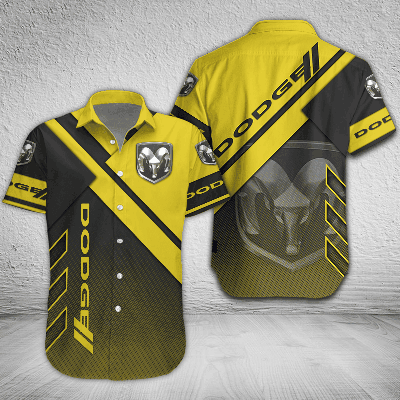 Dodge Button Shirt Custom Name, Multicolor