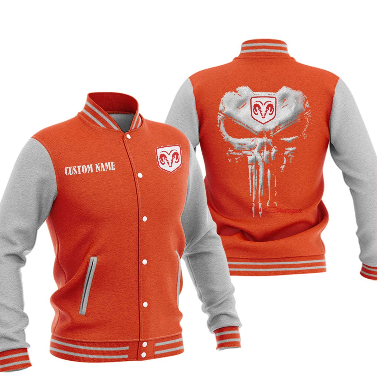 Dodge Charger Baseball Jacket, Multicolor