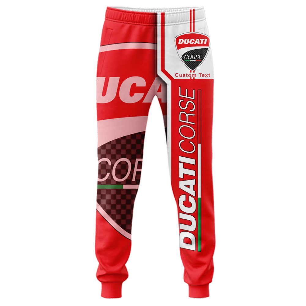 Ducati Corse 3D Apparel Zip Hoodie,Pant,Polo, Button Hawaii Shirt Personalized
