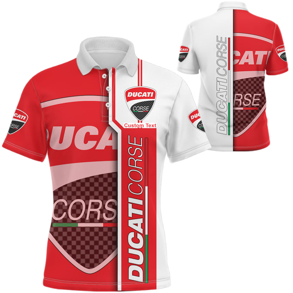 Ducati Corse 3D Apparel Zip Hoodie,Pant,Polo, Button Hawaii Shirt Personalized