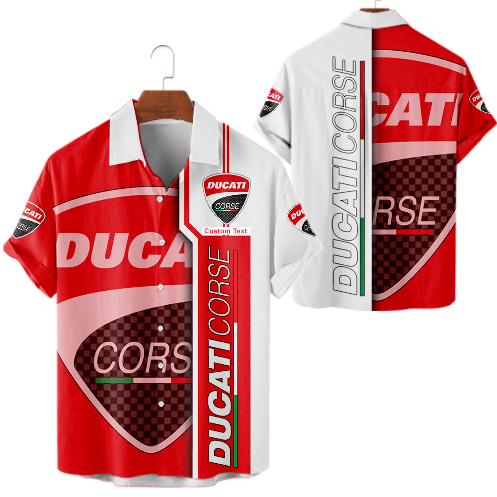 Ducati Corse 3D Apparel Zip Hoodie,Pant,Polo, Button Hawaii Shirt Personalized