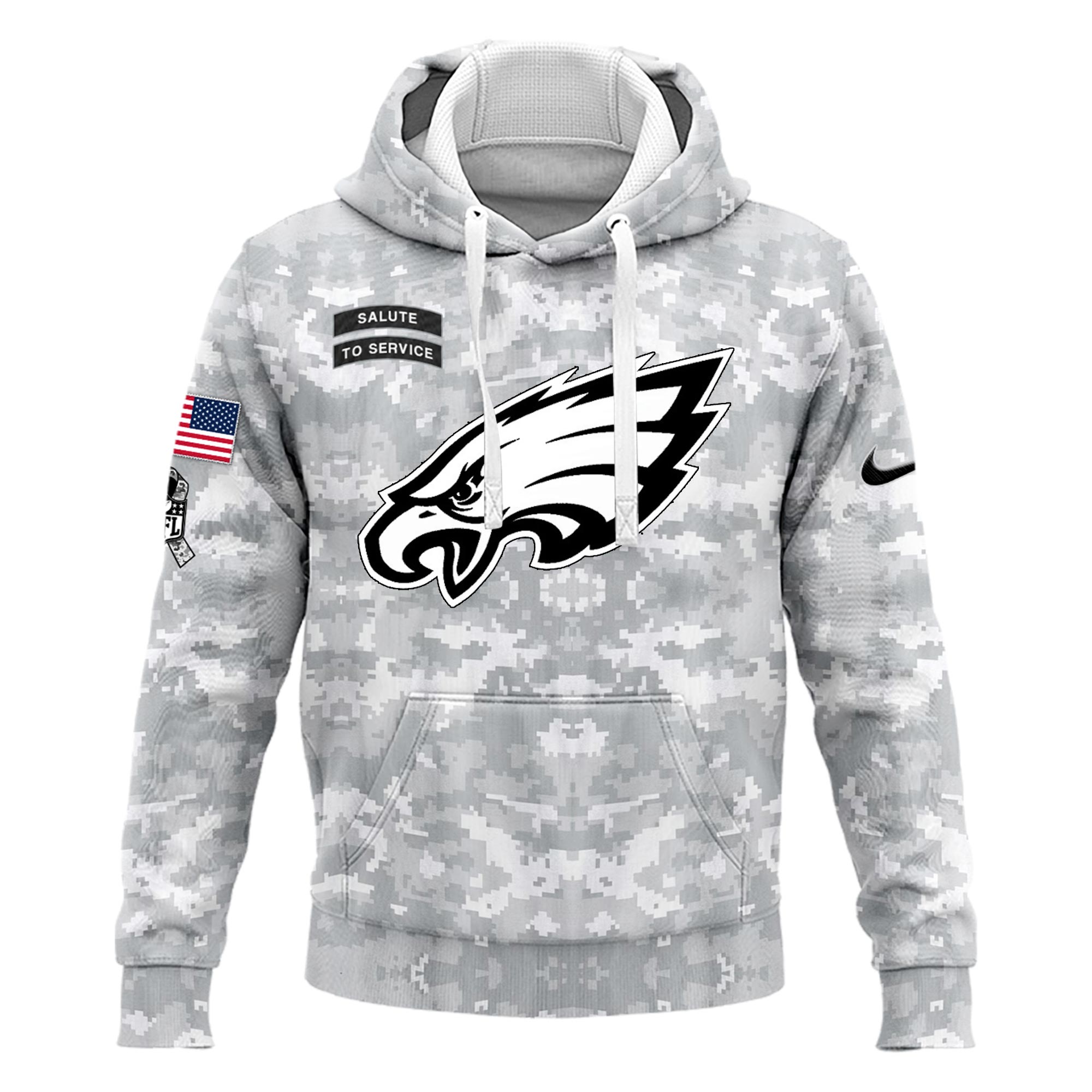 Eagles Hoodie Camo Salute to Service Club