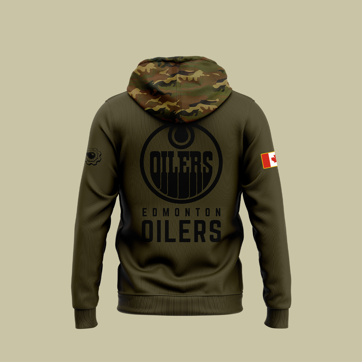 Edmonton Oilers Camo Salute to Service Club Fleece Pullover Hoodie