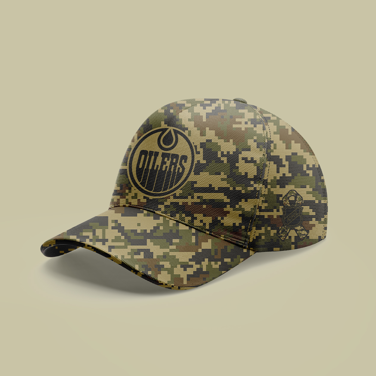 Edmonton Oilers Camo Salute to Service Premium Club Fleece Pullover Hoodie