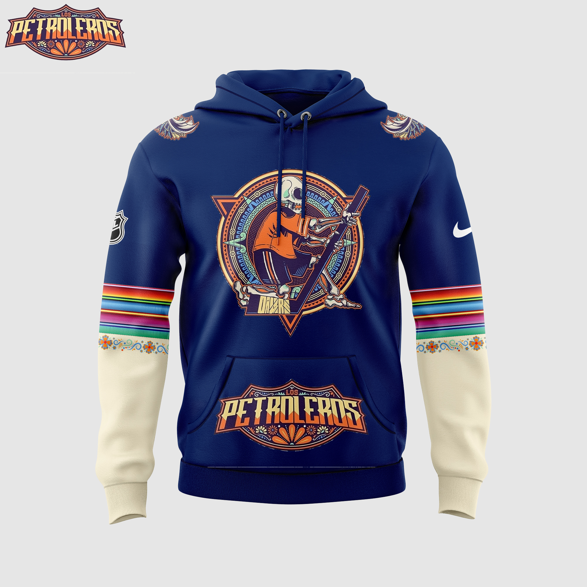Edmonton Oilers Dia De Los Muertos Hoodie