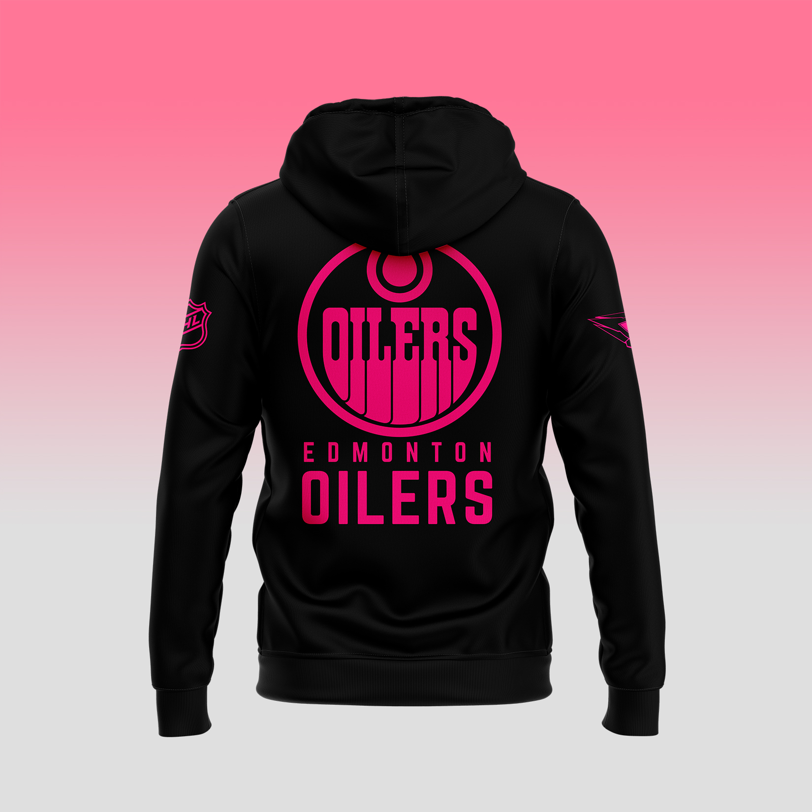 Edmonton Oilers NHL Breast Cancer Awareness Month Pullover Hoodie