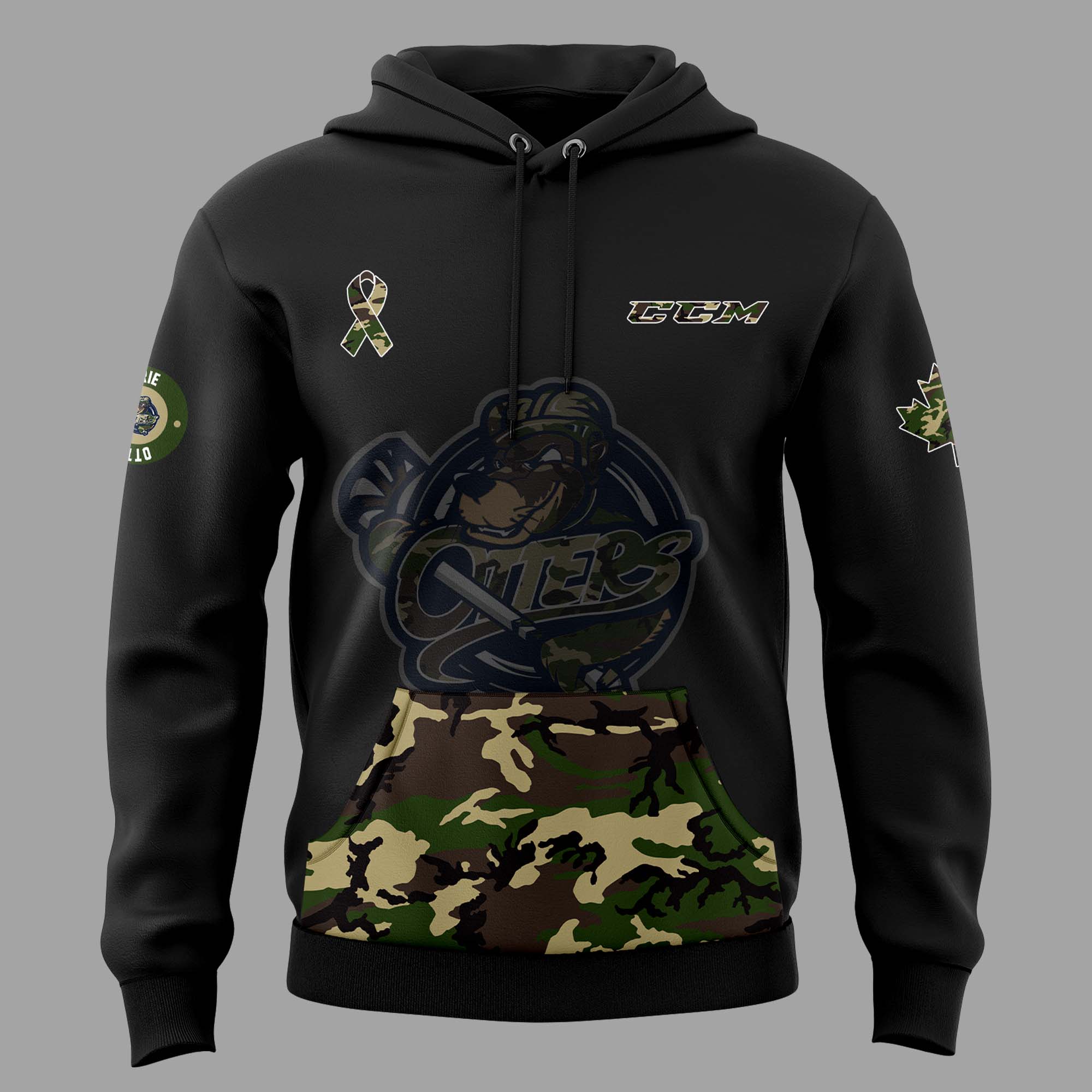 Erie Otters x Military Appreciation Pullover Hoodie