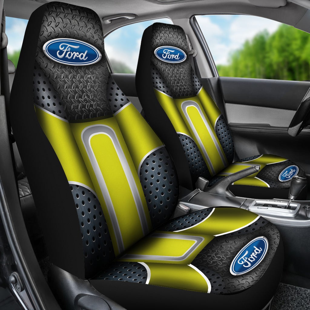 Ford 2 Front Seat Covers Yellow
