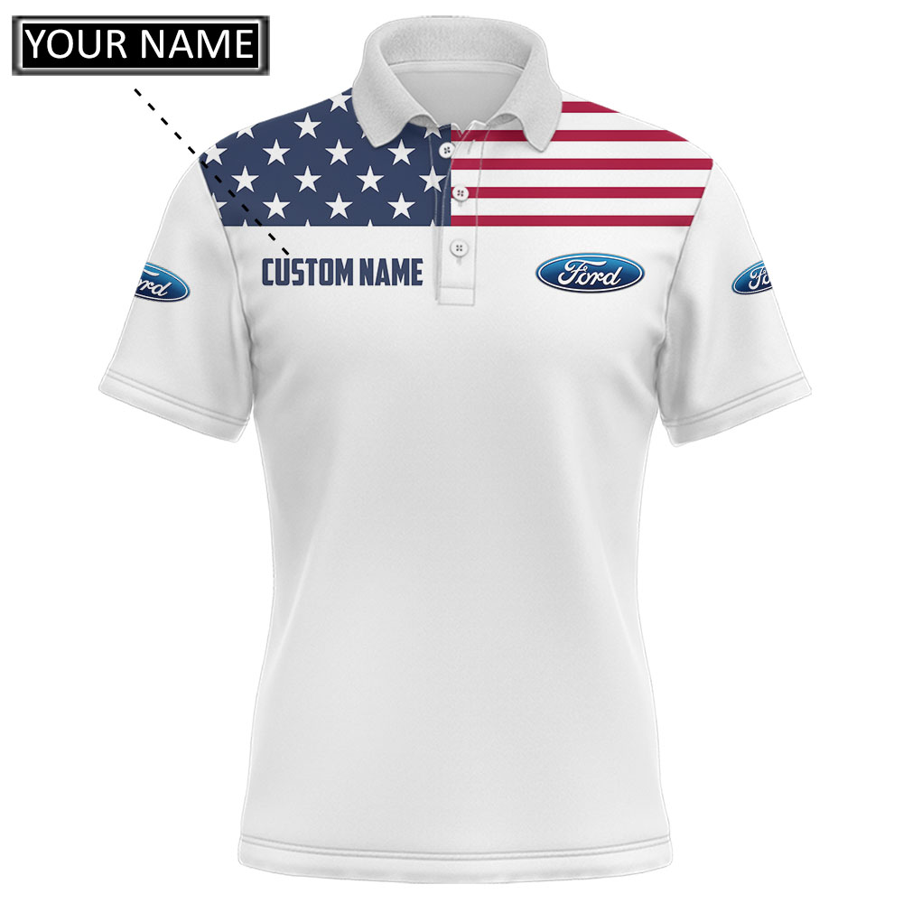 Ford Motor Company US Flag Full Printing T-Shirt, Hoodie, Zip, Polo, Hawaiian Shirt