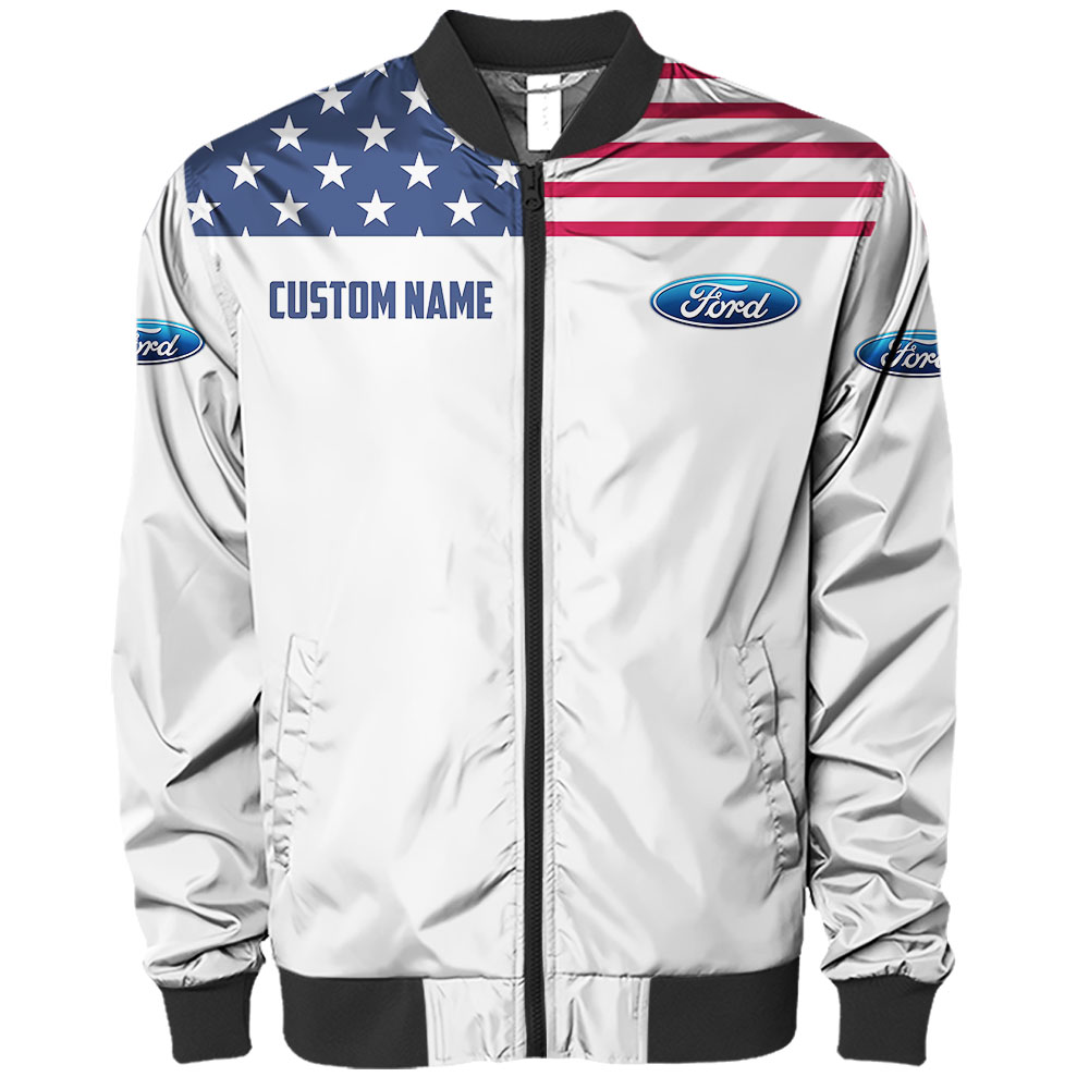 Ford Motor Company US Flag Full Printing T-Shirt, Hoodie, Zip, Polo, Hawaiian Shirt