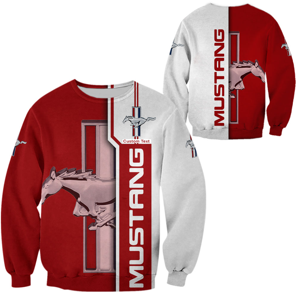 Ford Mustang 3D Apparel Zip Hoodie,Pant,Polo, Button Hawaii Shirt Personalized