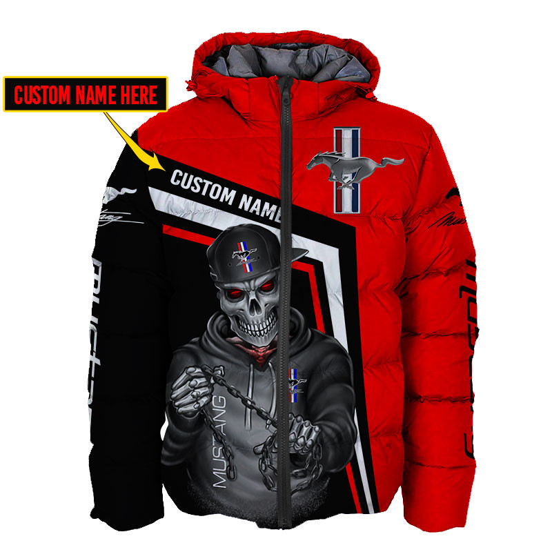 Ford Mustang Skull Tshirt, sweatshirt, Polo, Hawaiian, Hoodie 3D Apparel Full Printing Custom Name