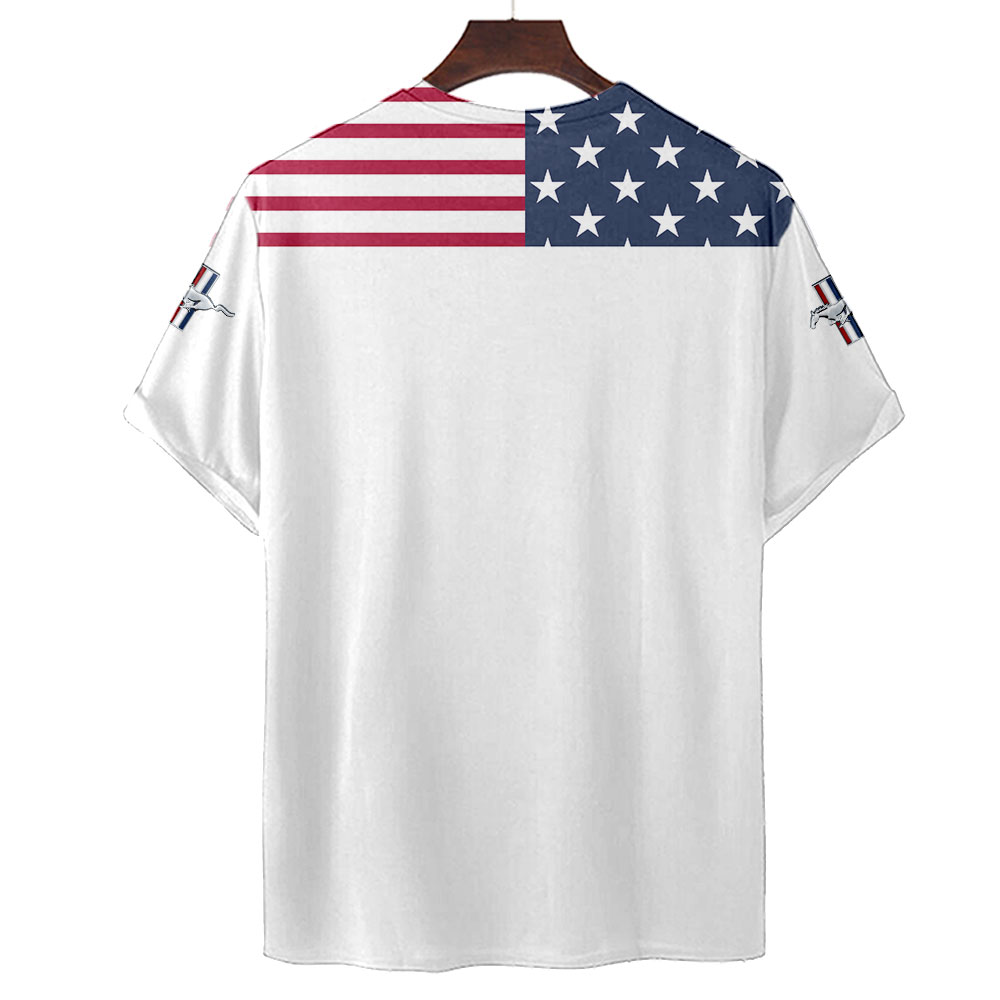 Ford Mustang US Flag Full Printing T-Shirt, Hoodie, Zip, Polo, Hawaiian Shirt