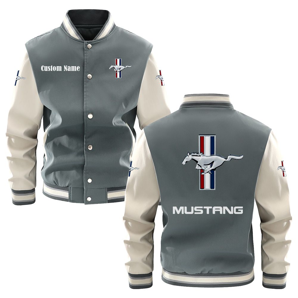 Ford Mustang Varsity Jacket, Baseball jacket, Letterman Jacket Customize Name, Multicolor