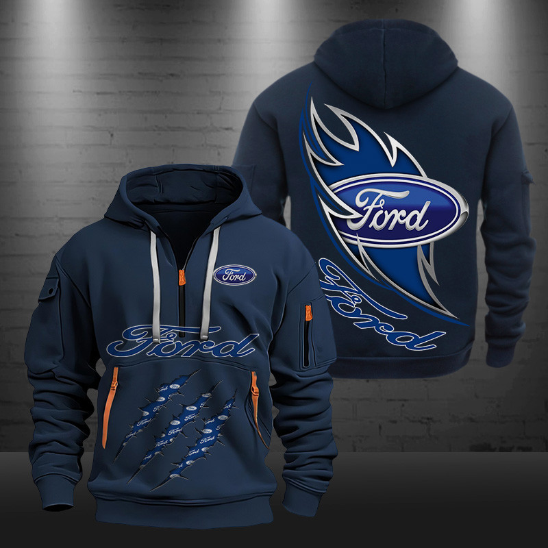 Ford New Zip Hoodie 0441 Multicolor