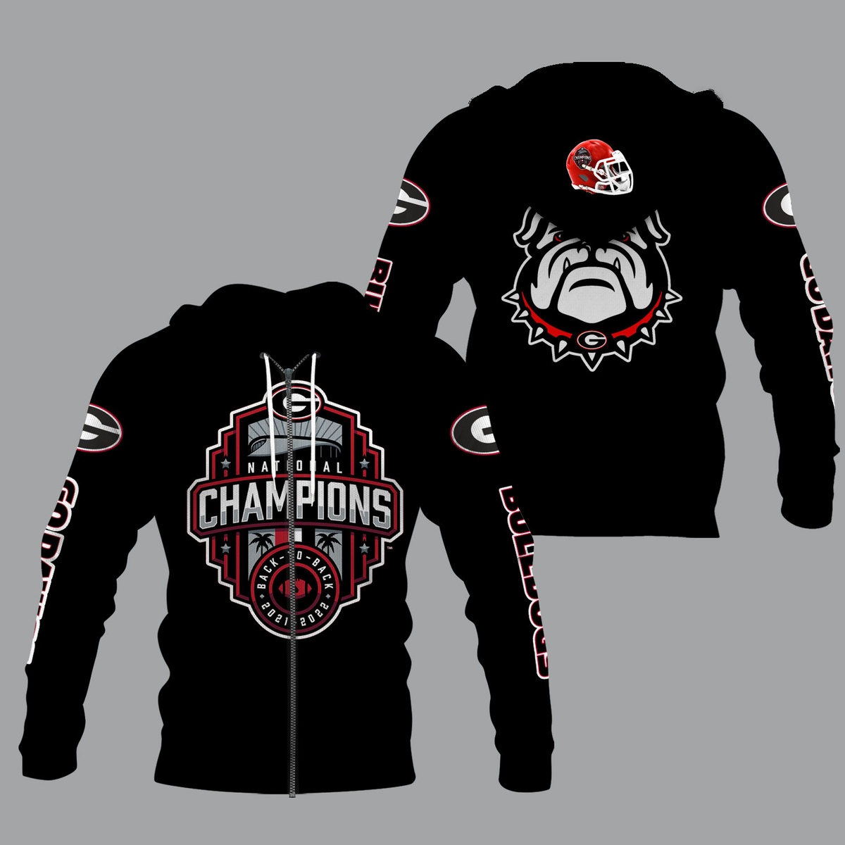 Georgia Bulldogs 2022 National Champions Black Shirts - v16