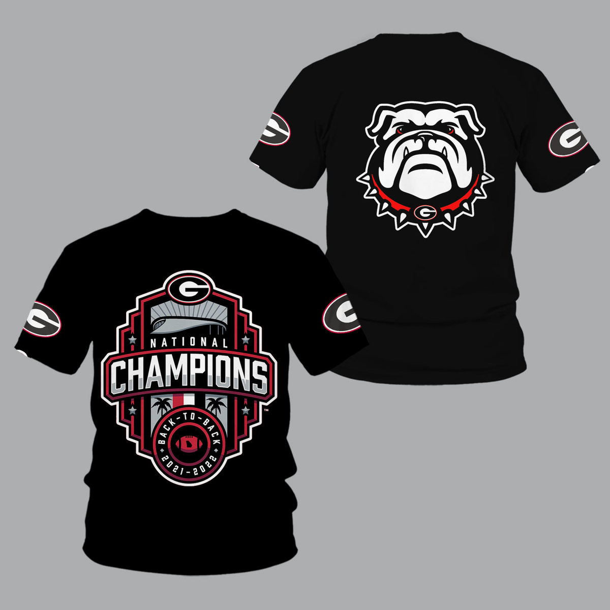 Georgia Bulldogs 2022 National Champions Black Shirts - v16