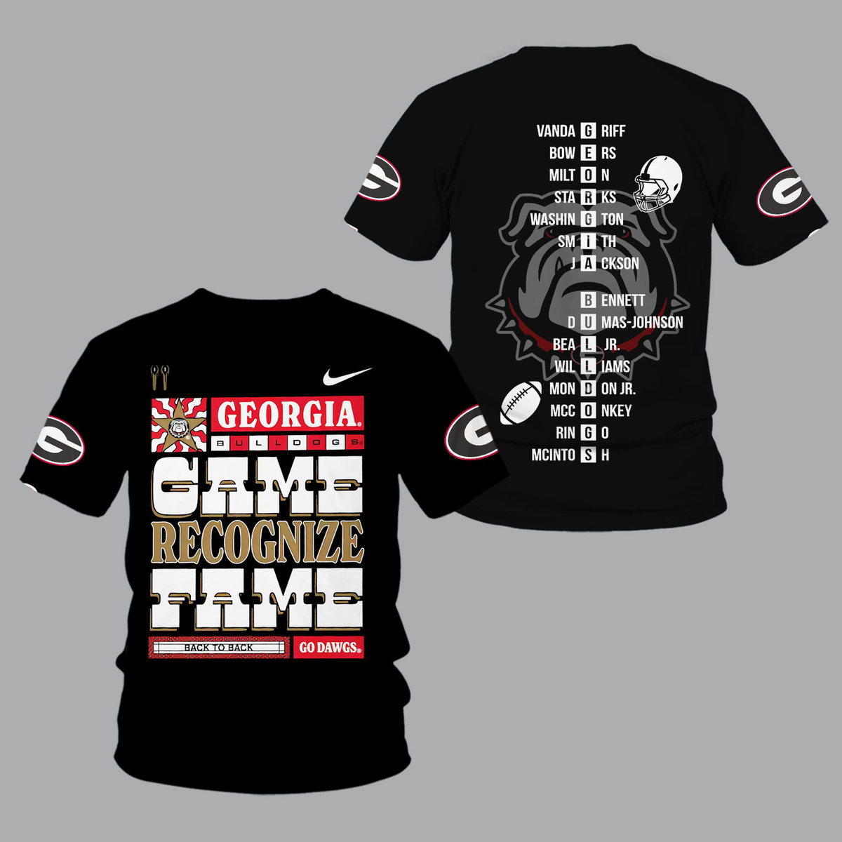 Georgia Bulldogs 2022 National Champions Black Shirts - v4