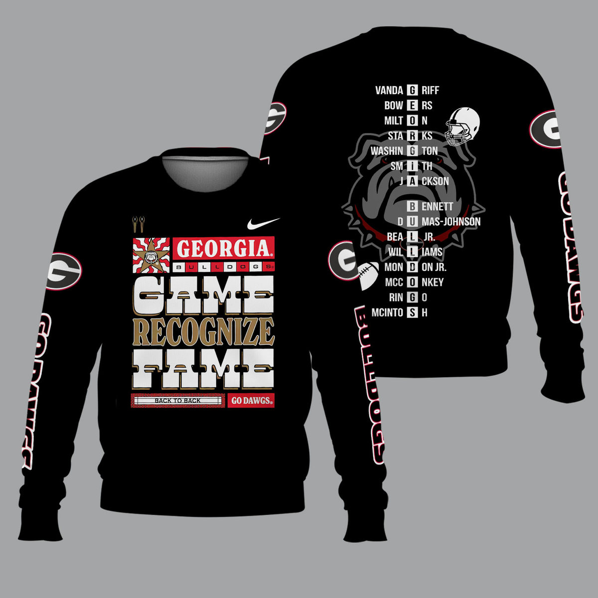 Georgia Bulldogs 2022 National Champions Black Shirts - v4