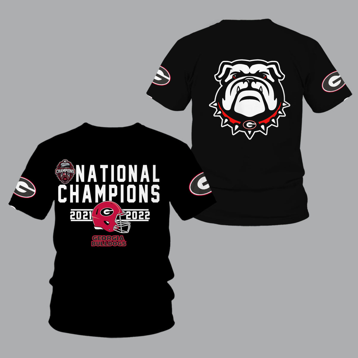 Georgia Bulldogs 2022 National Champions Black Shirts - v9