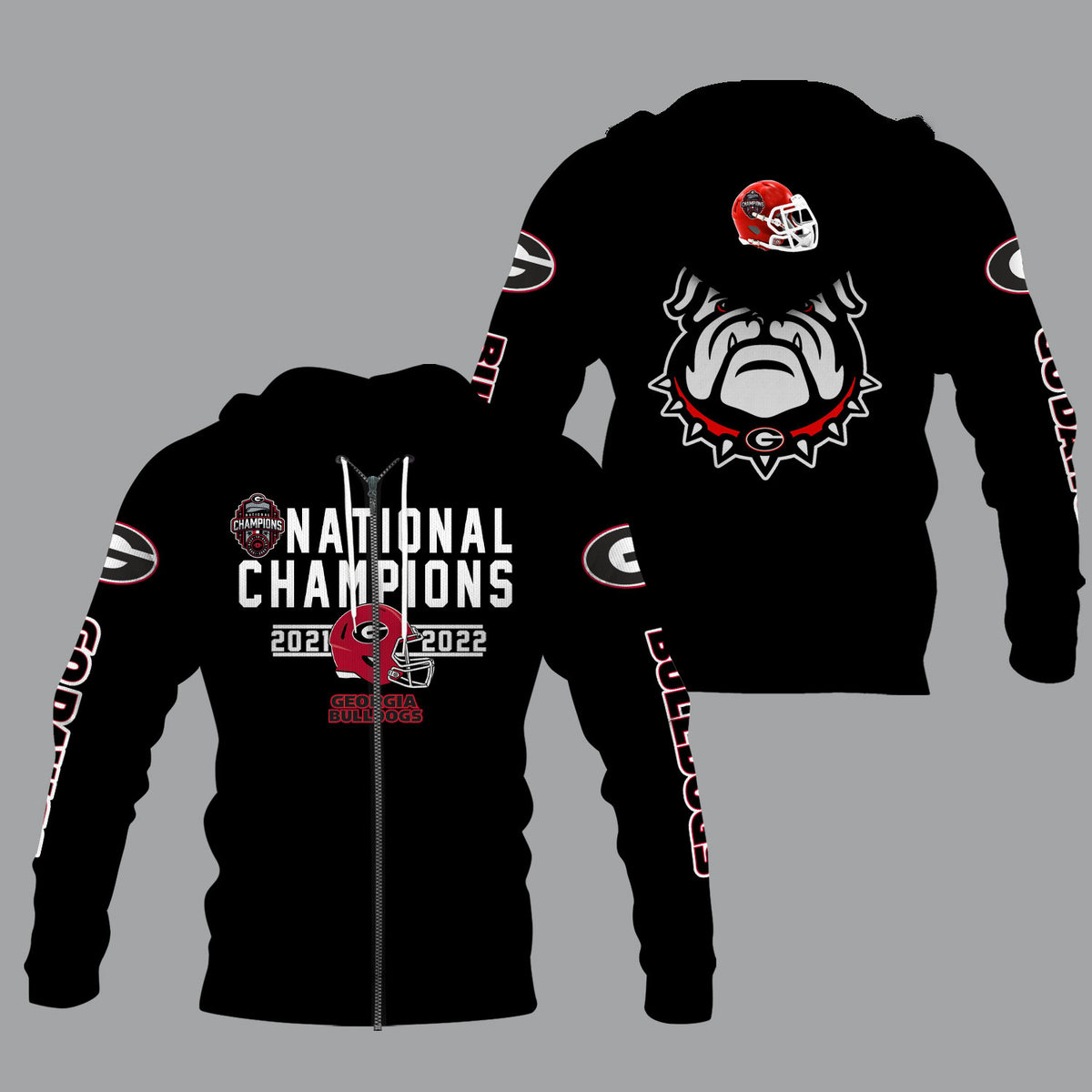 Georgia Bulldogs 2022 National Champions Black Shirts - v9