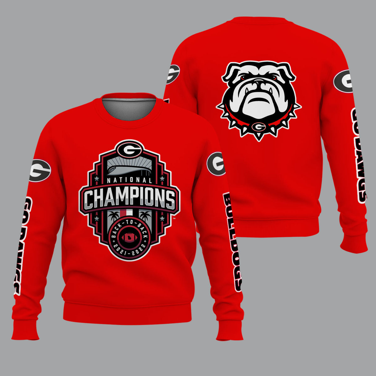 Georgia Bulldogs 2022 National Champions Red Shirts - v16