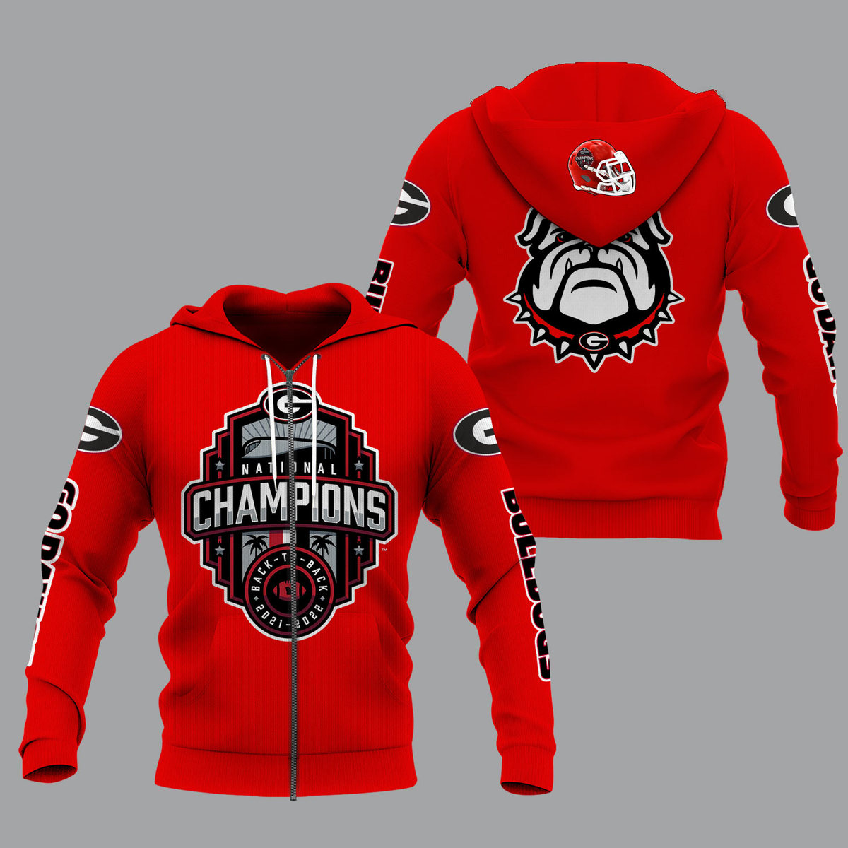 Georgia Bulldogs 2022 National Champions Red Shirts - v16