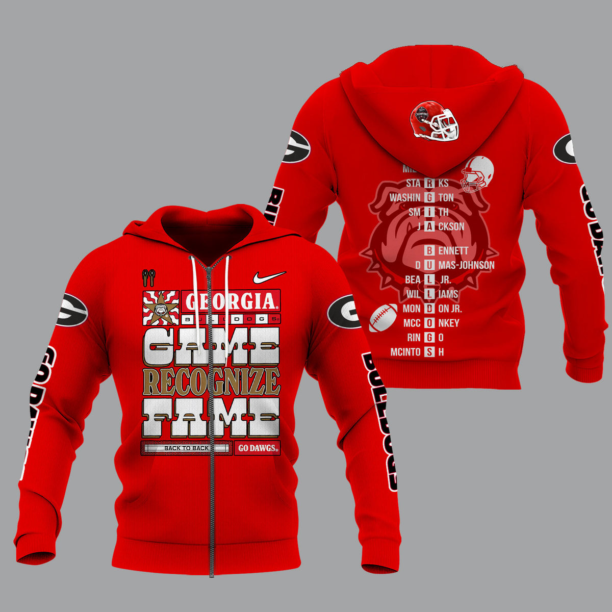 Georgia Bulldogs 2022 National Champions Red Shirts - v4