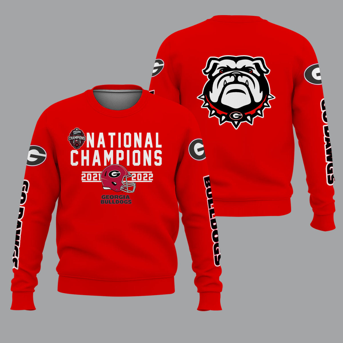 Georgia Bulldogs 2022 National Champions Red Shirts - v9