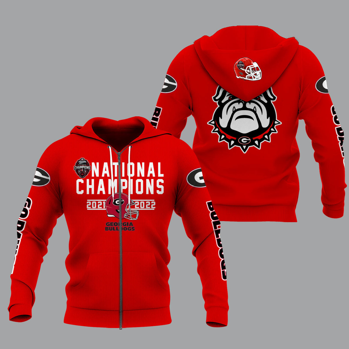 Georgia Bulldogs 2022 National Champions Red Shirts - v9