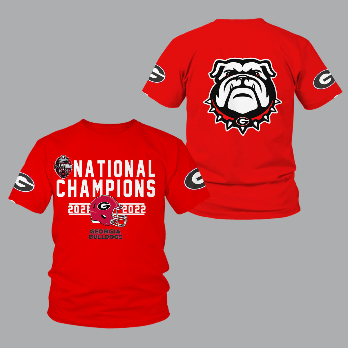 Georgia Bulldogs 2022 National Champions Red Shirts - v9