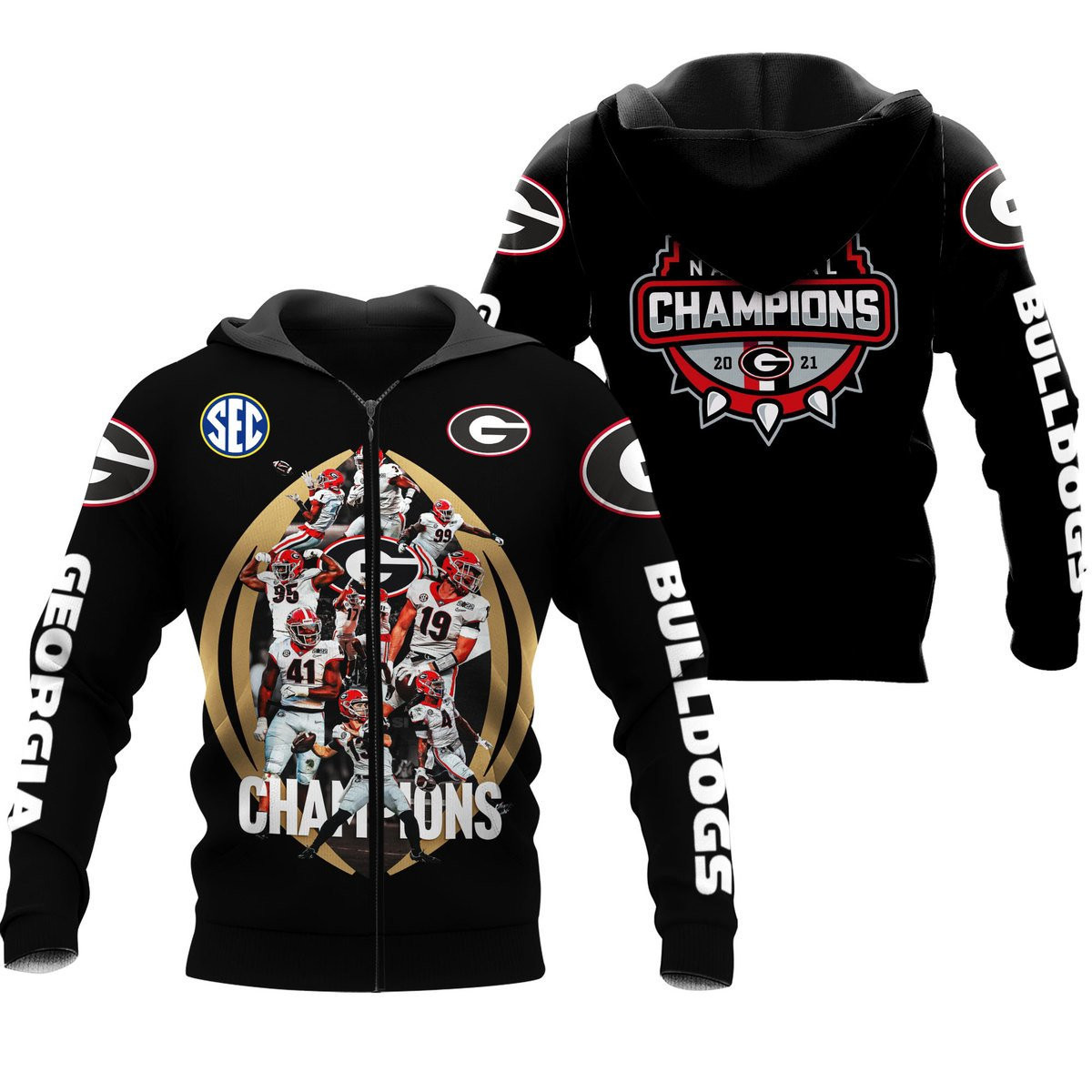 GEORGIA BULLDOGS CHAMPION Hoodies - v5