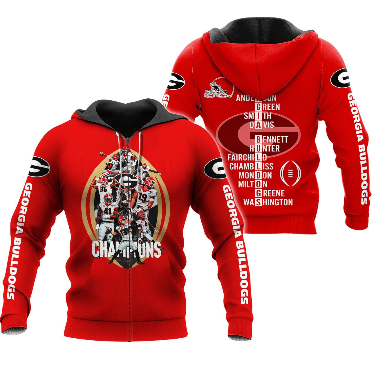 GEORGIA BULLDOGS Hoodies - v19