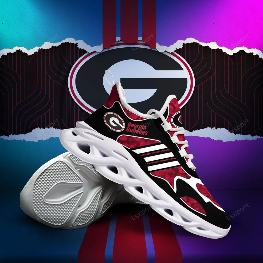 Georgia Bulldogs Max Soul Clunky, Camo Running Sneakers For Fan Ever