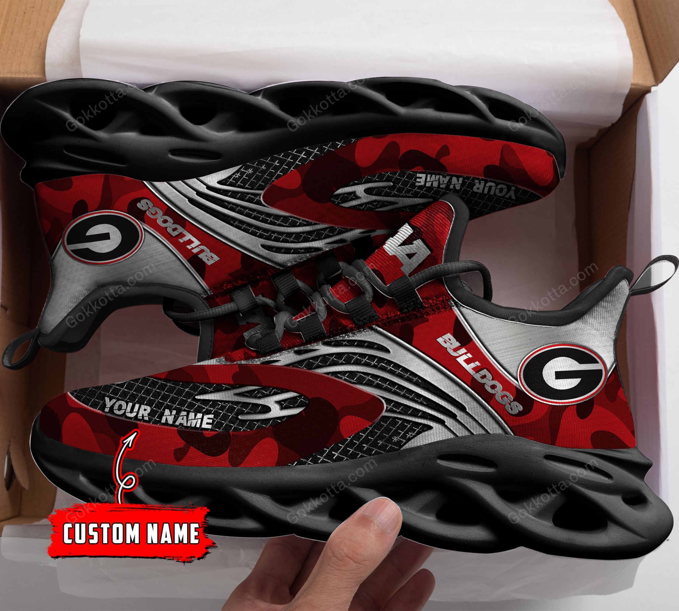 Georgia Bulldogs Personalized Max Soul Shoes THS21093007