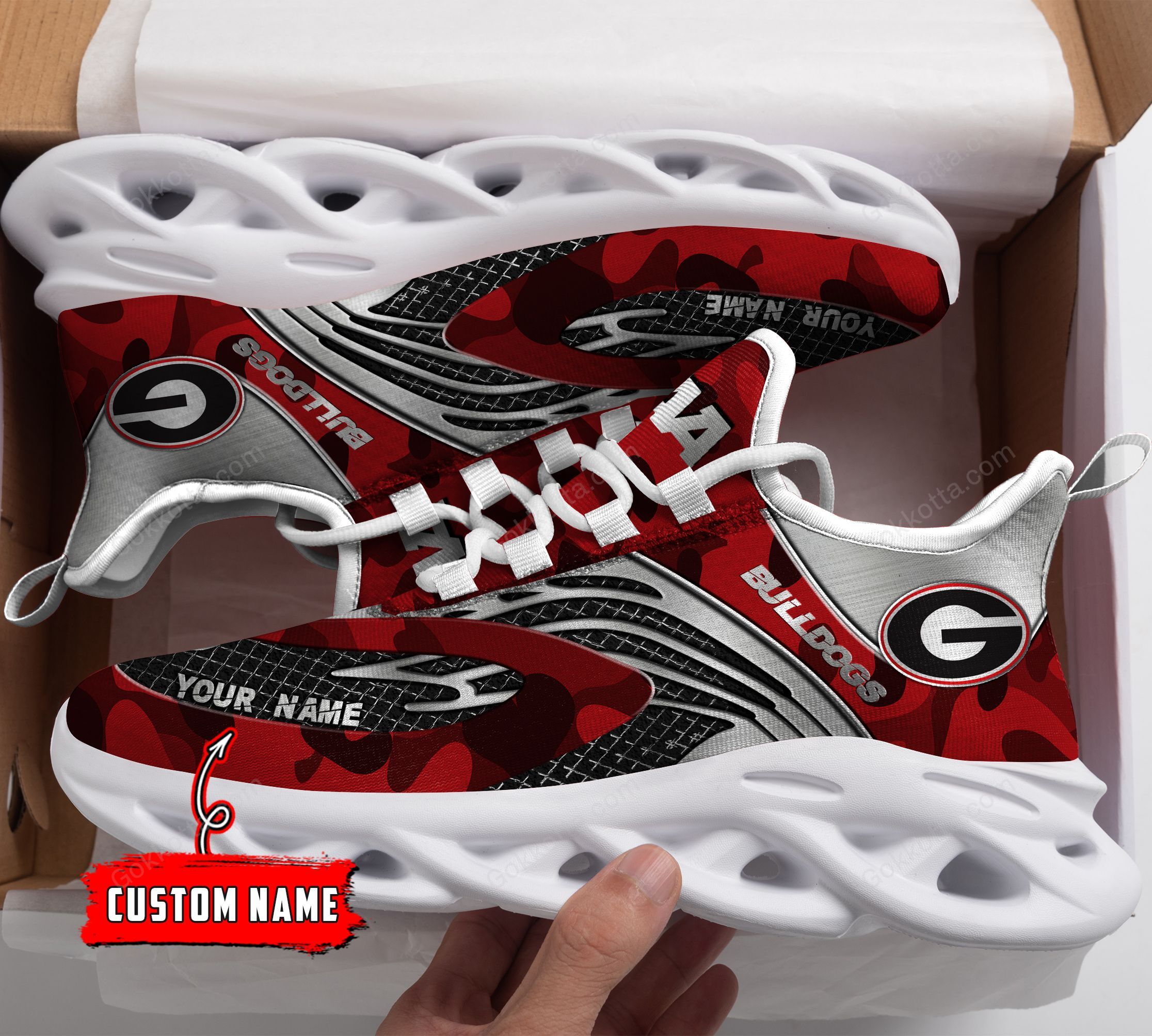 Georgia Bulldogs Personalized Max Soul Shoes THS21093007