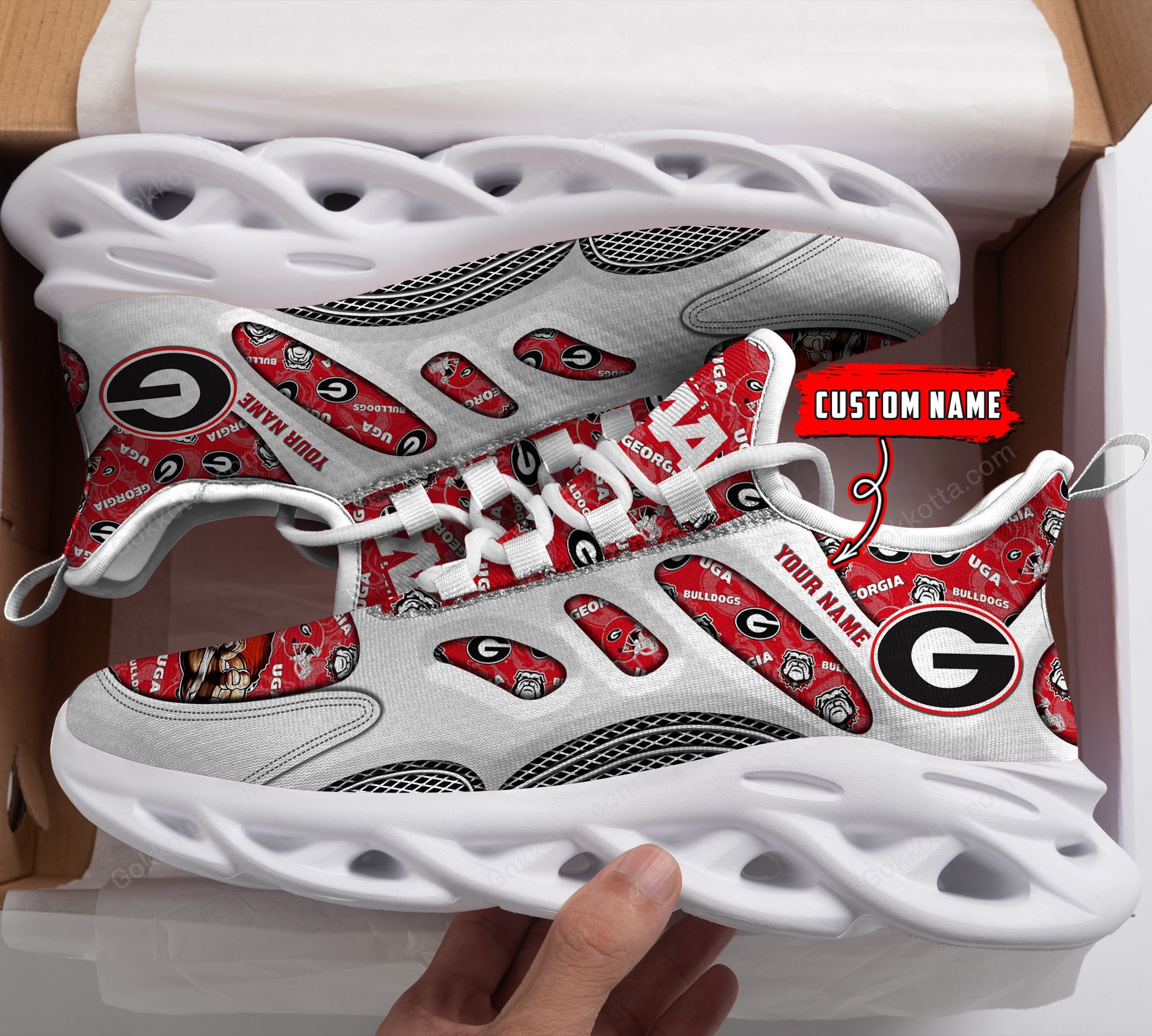 Georgia Bulldogs Personalized Max Soul Shoes THS21100108