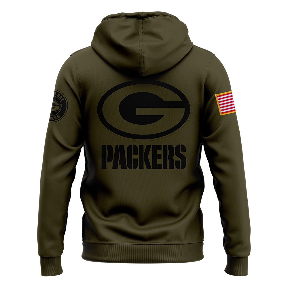 Green Bay Packers Camo Salute to Service Club Fleece Pullover Hoodie