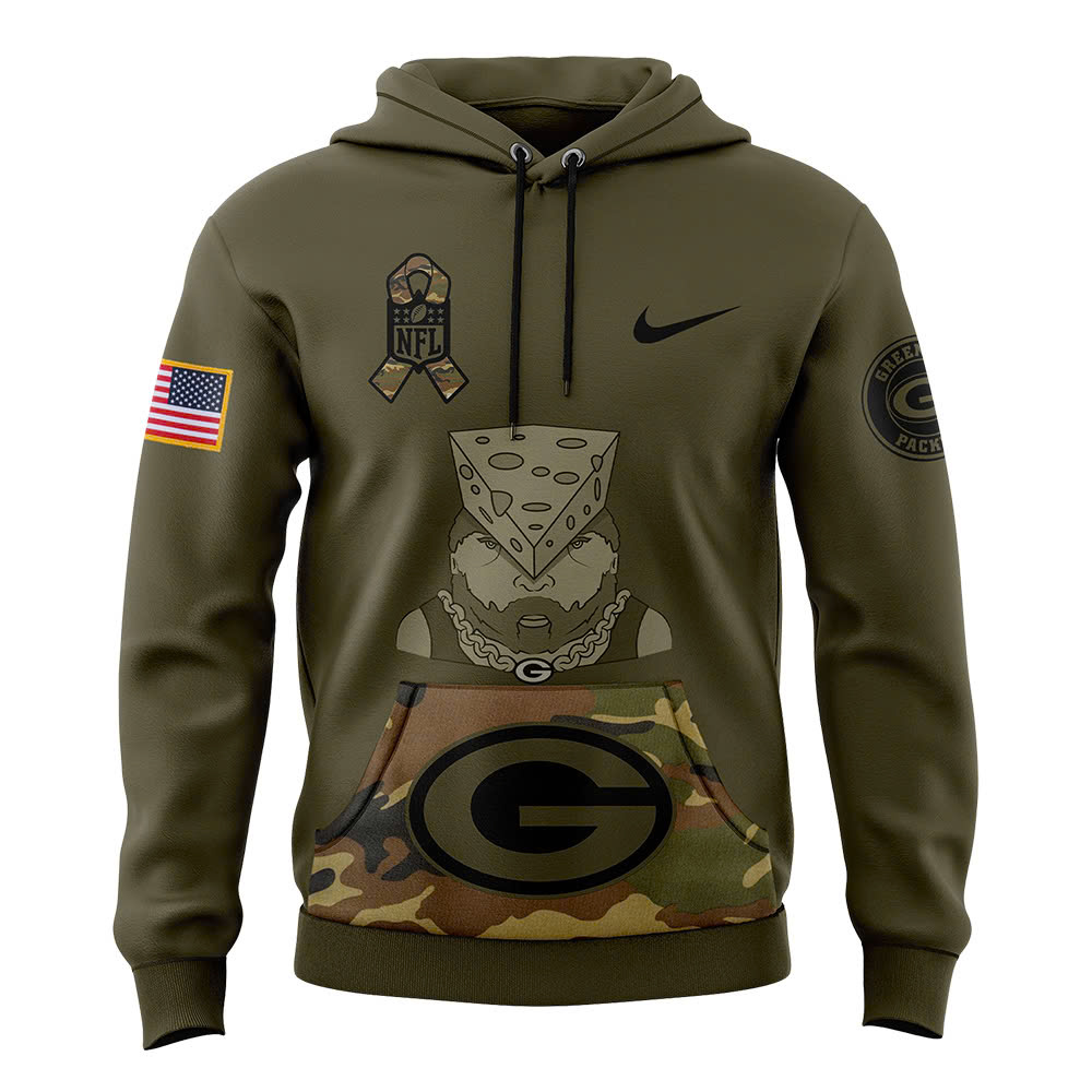 Green Bay Packers Camo Salute to Service Club Fleece Pullover Hoodie