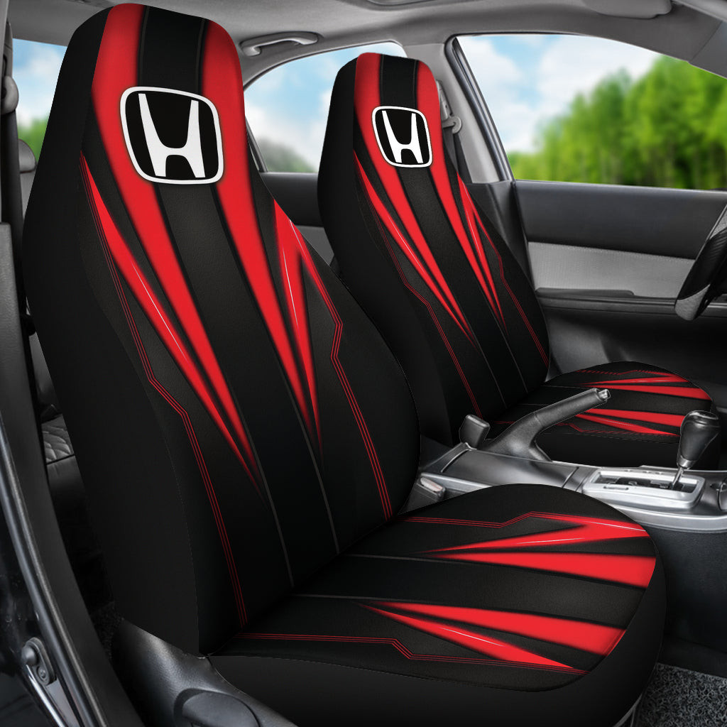 Honda Red Logo Car Seat Covers Metal Abstract Ph220913-20