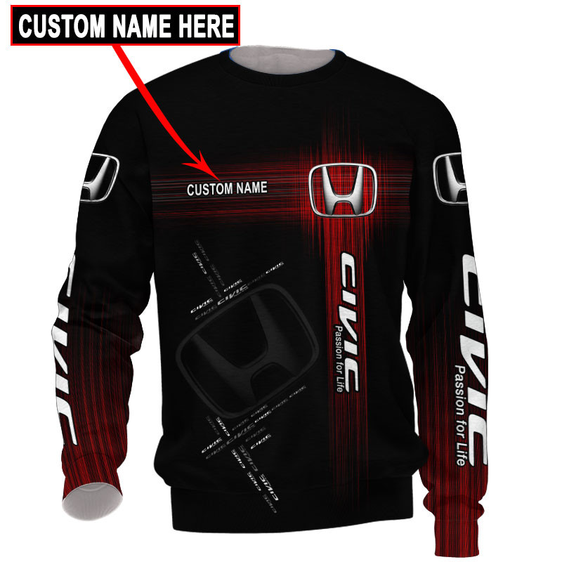 Honda Skull Tshirt, sweatshirt, Polo, Hawaiian, Hoodie 3D Apparel Full Printing Custom Name