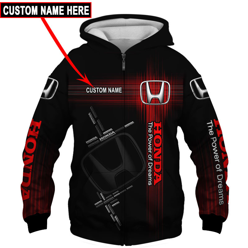 Honda Skull Tshirt, sweatshirt, Polo, Hawaiian, Hoodie 3D Apparel Full Printing Custom Name