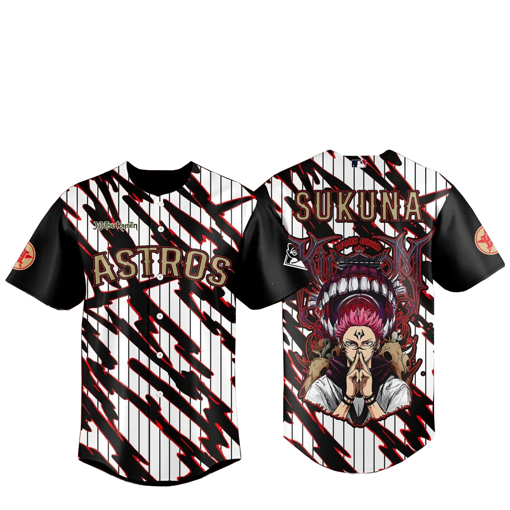 Houston Astros x Jujutsu Kaisen Night 2026 Sukuna Baseball Jersey