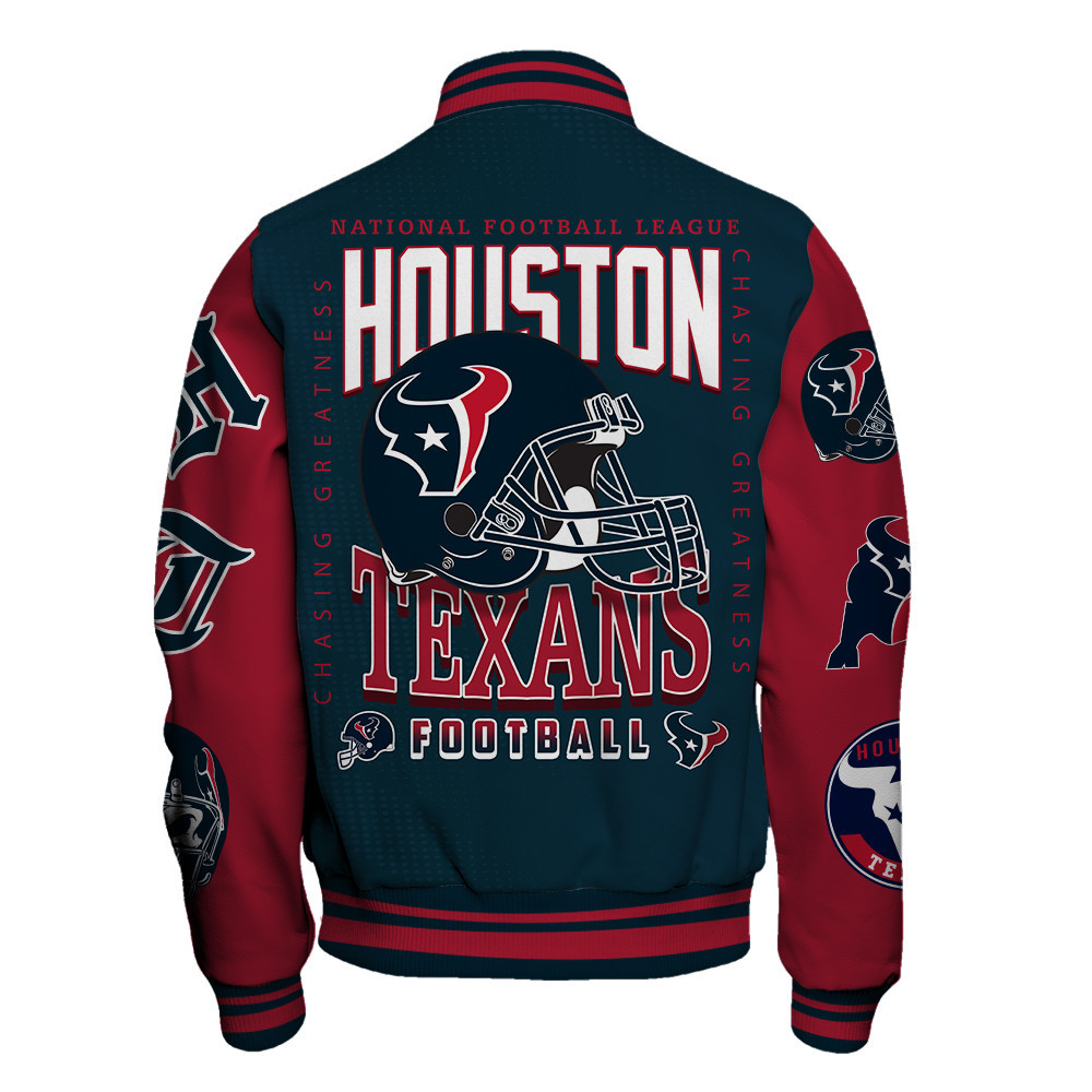 Houston Texans American Football Conference Unisex Varsity Jacket V3