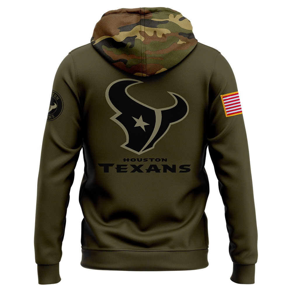Houston Texans Camo Salute to Service Club Fleece Pullover Hoodie V2