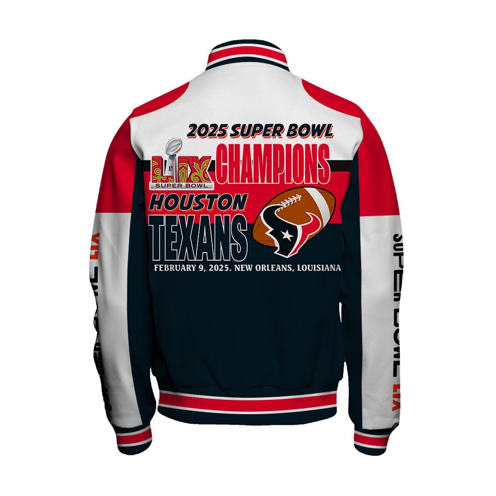 Houston Texans Super Bowl LIX 2025 Winning Spirit Varsity Jacket