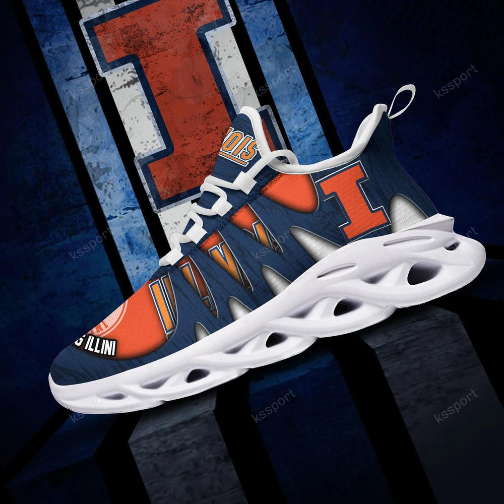 Illinois Fighting Illini Max Soul Shoes, Running Sneakers