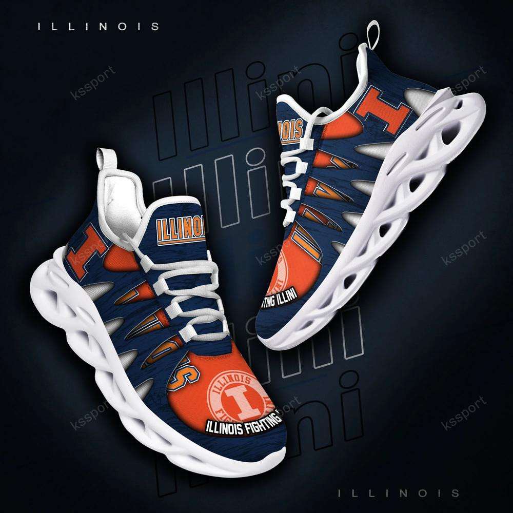 Illinois Fighting Illini Max Soul Shoes, Running Sneakers