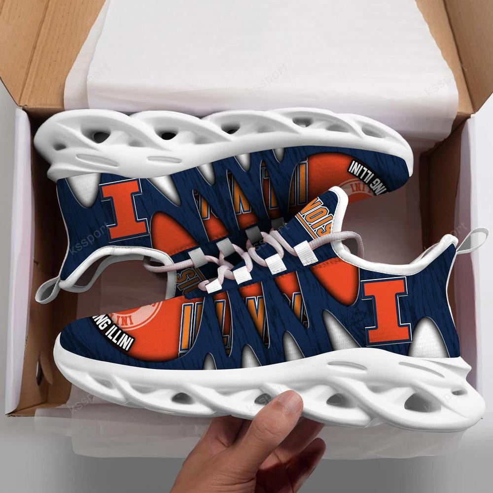 Illinois Fighting Illini Max Soul Shoes, Running Sneakers